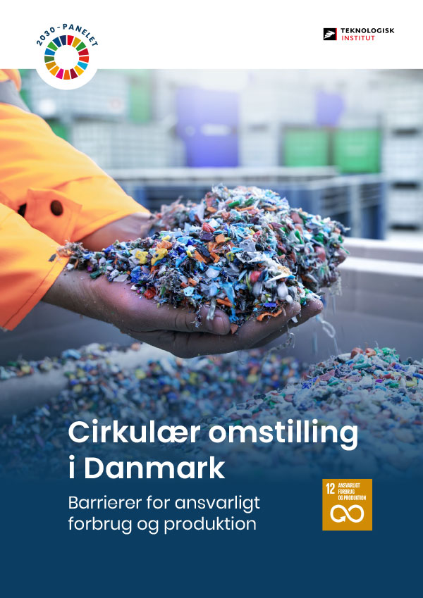 Forsidedesign til rapport om ansvarligt forbrug og cirkulær produktion for 2030-panelet og Mandag Morgen