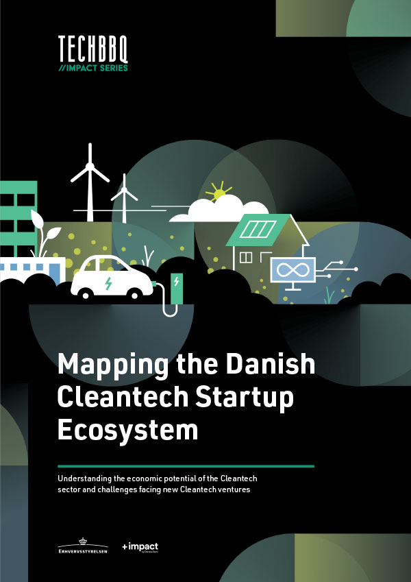 Forsidedesign til rapport om dansk cleantech