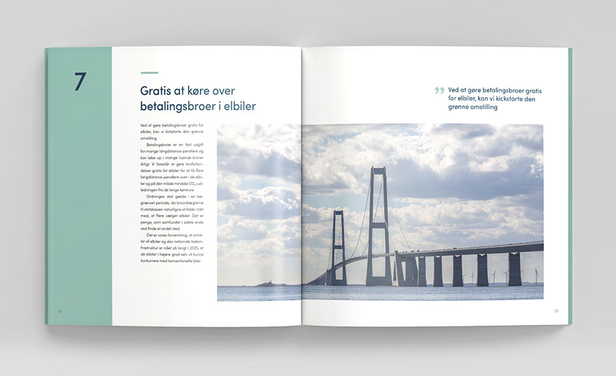 Opslag med layout fra rapport om Danmarks grønne bilpark