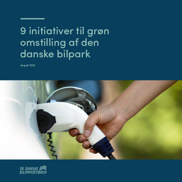 Forsidedesign til rapport om grøn omstilling af den danske bilpark