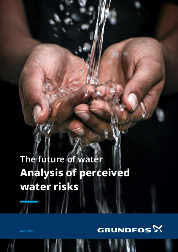 Forsidedesign til rapport med risikovurdering af vandhåndtering