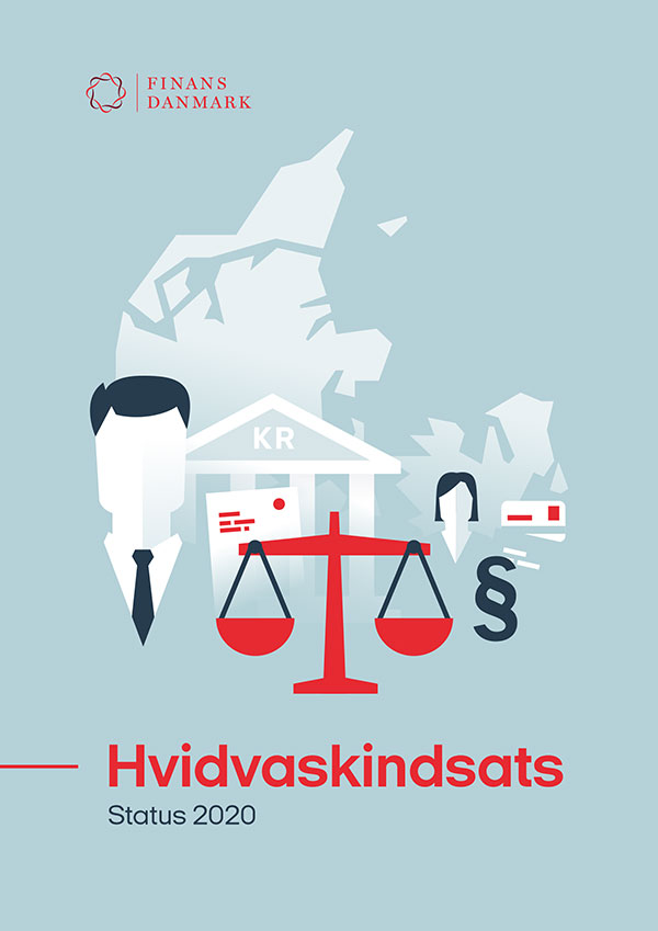 Forsidedesign til rapport om finansektorens anti hvidvaskindsats i 2020