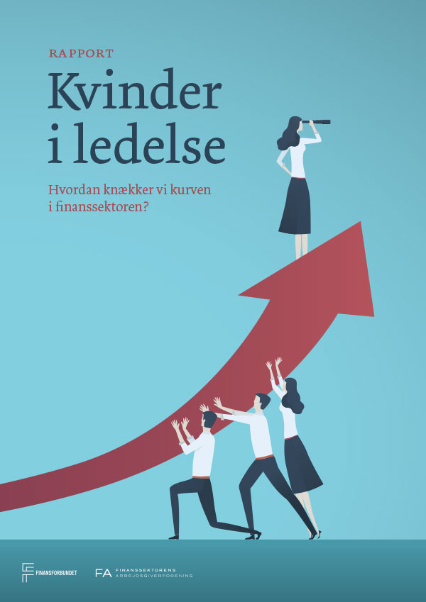 Forsidedesign til rapport om kvinder i finanssektorens ledelsen